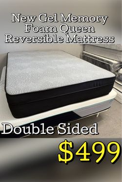 New Gel Memory Foam Queen Reversible Mattress