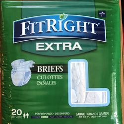 Adult Diapers- Case of 4pkg total 80 Large