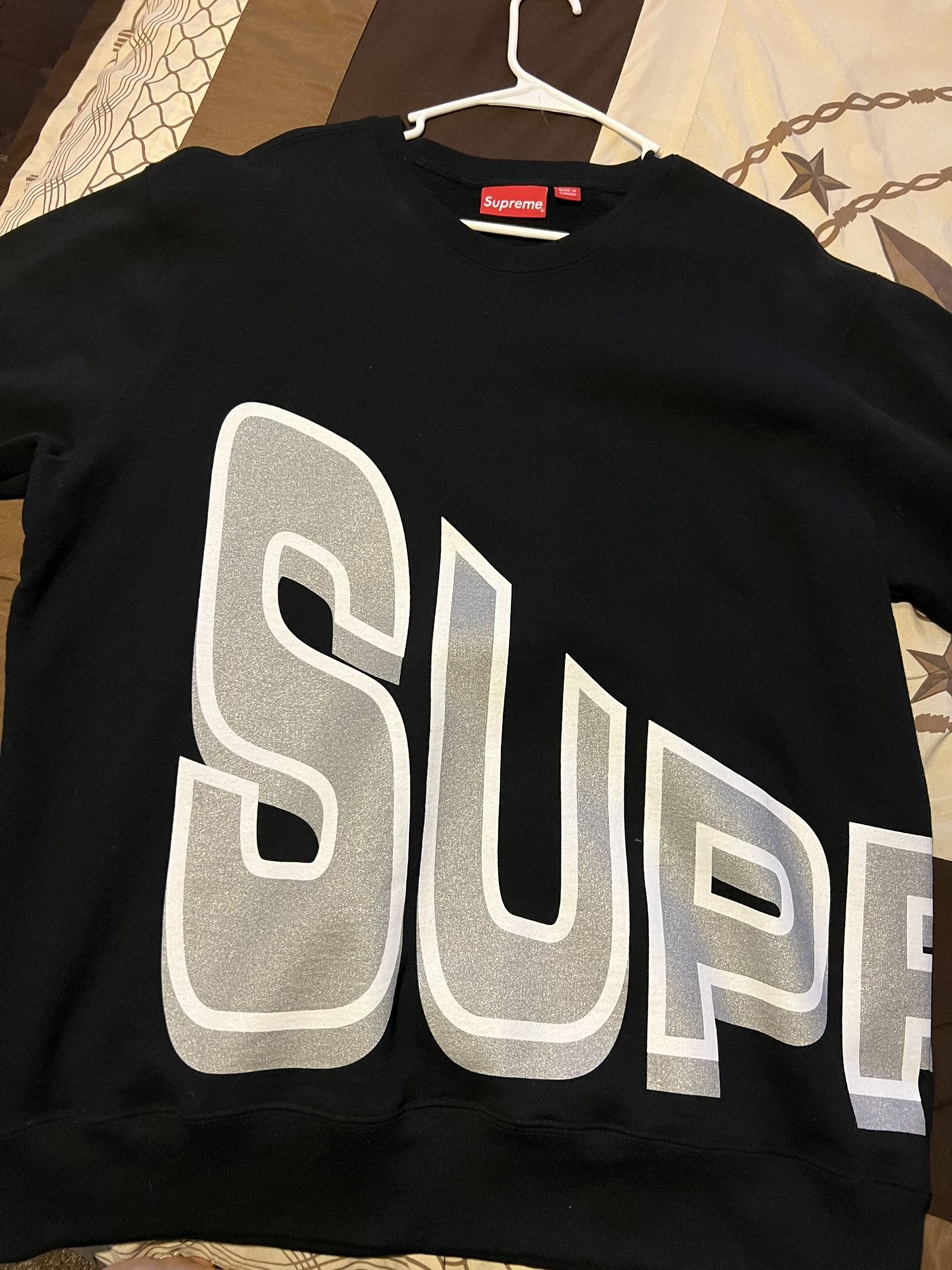 Supreme Crewneck Sweatshirt- XL - BLACK 