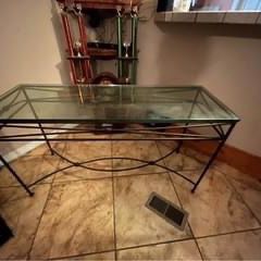 Art Deco Glass Sofa/Console Table