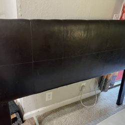 Queen Bed With Box Spring, Metal Frame And Headboard