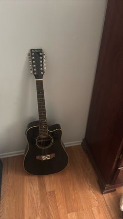 De Rosa 12-String Acoustic Guitar Black