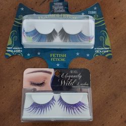 2 New Packages of Colored False Eyelashes 
