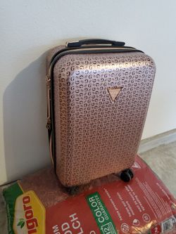 GUESS Rose Gold Carry On Luggage