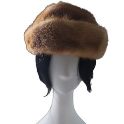 Women's Genuine Mink Fur Bucket Hat 
