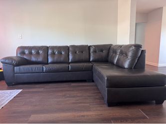 Brown L-Shaped Couch