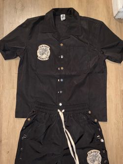 Saint Vanity Black Snap Button Two-Piece Set