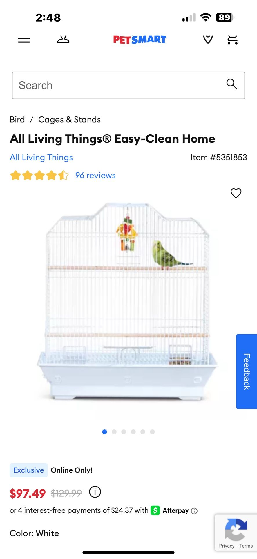 27” Easy Clean Bird Cage