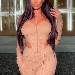Fashion Nova Spill The Tea Set Nude Size Large New 