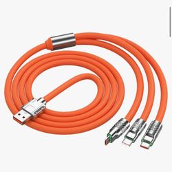ulti Charging Cable, USB C Splitter Cable, 3.94ft 120W Fast Charging Cable with 3 Type C Male Port Compatible with Cell Phones Tablets and More
