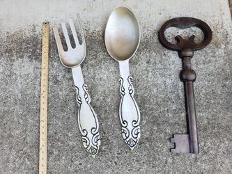 Large Fork Spoon And Key