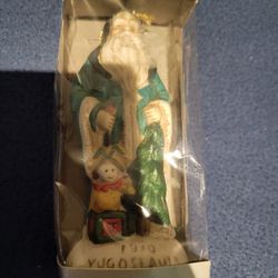 1910 Yugoslavia Porcelain Santa Ornament 