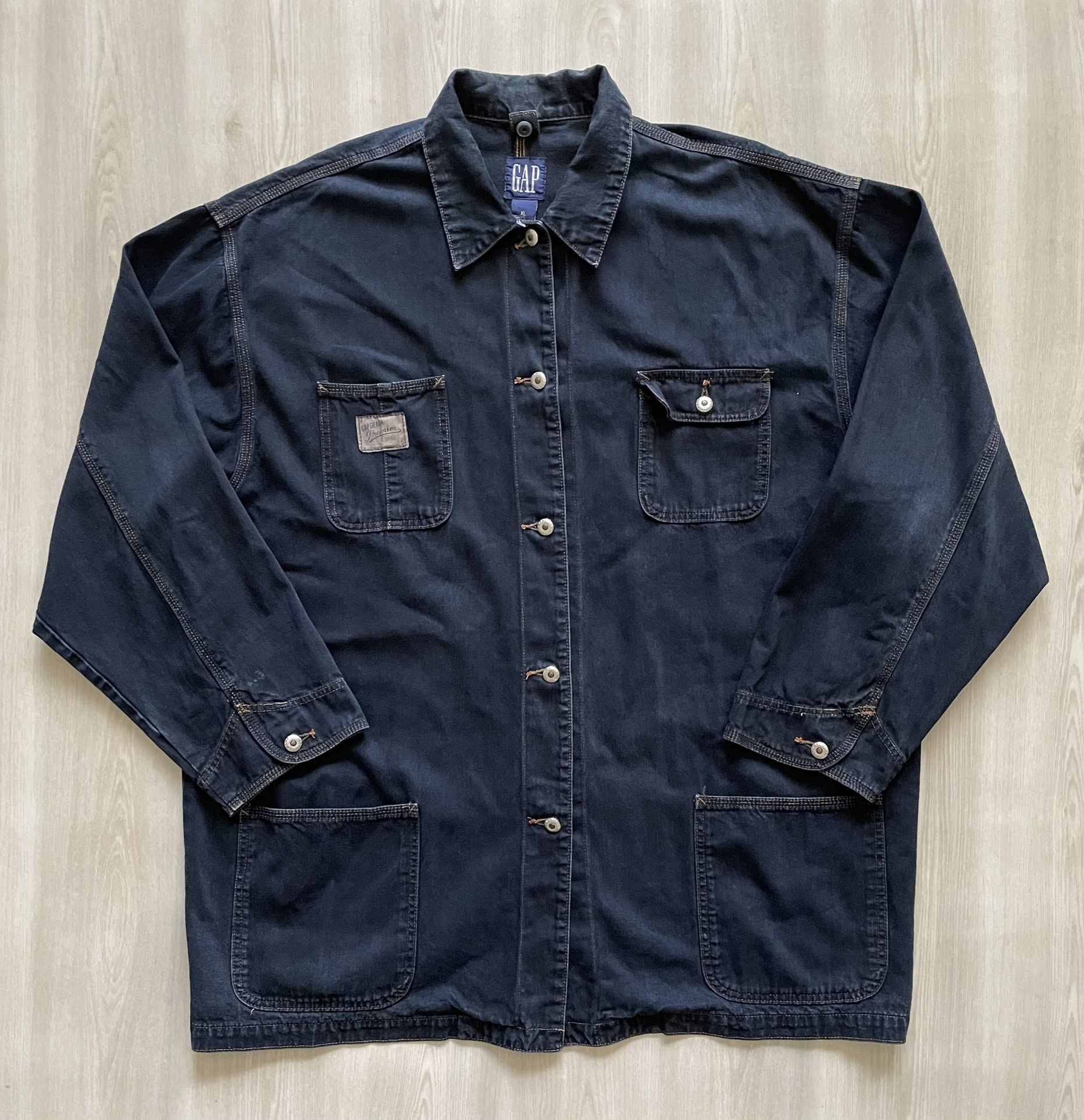 Vintage Gap Denim Premier Standard Chore Jacket Oversized Sz XL