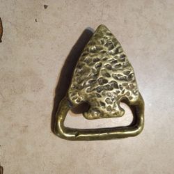 Vintage 1970s Arrowhead Belt Buckle Solid Brass