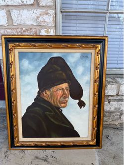 Rare hand painted oil painting on canvas