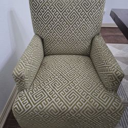 Green/White Accent Chair 