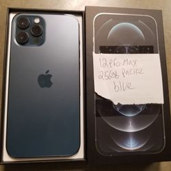 iPhone 12 Pro Max 256gb Pacific blue Factory Unlocked 