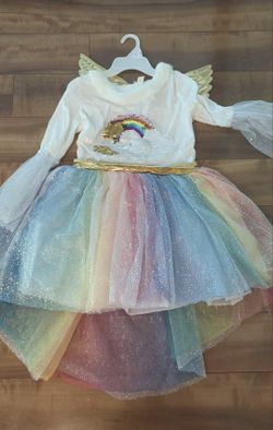 New, unicorn rainbow dress 8-10
