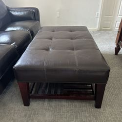 Leather Ottoman Coffee Table With Storage