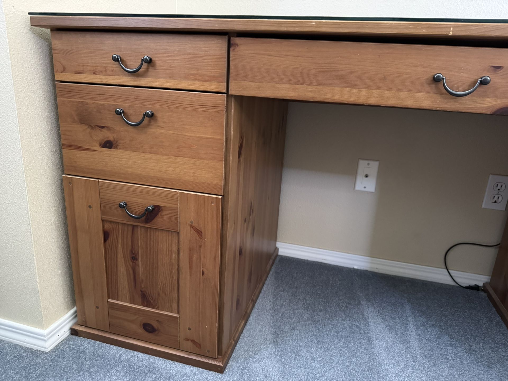 Large Desk Solid Wood