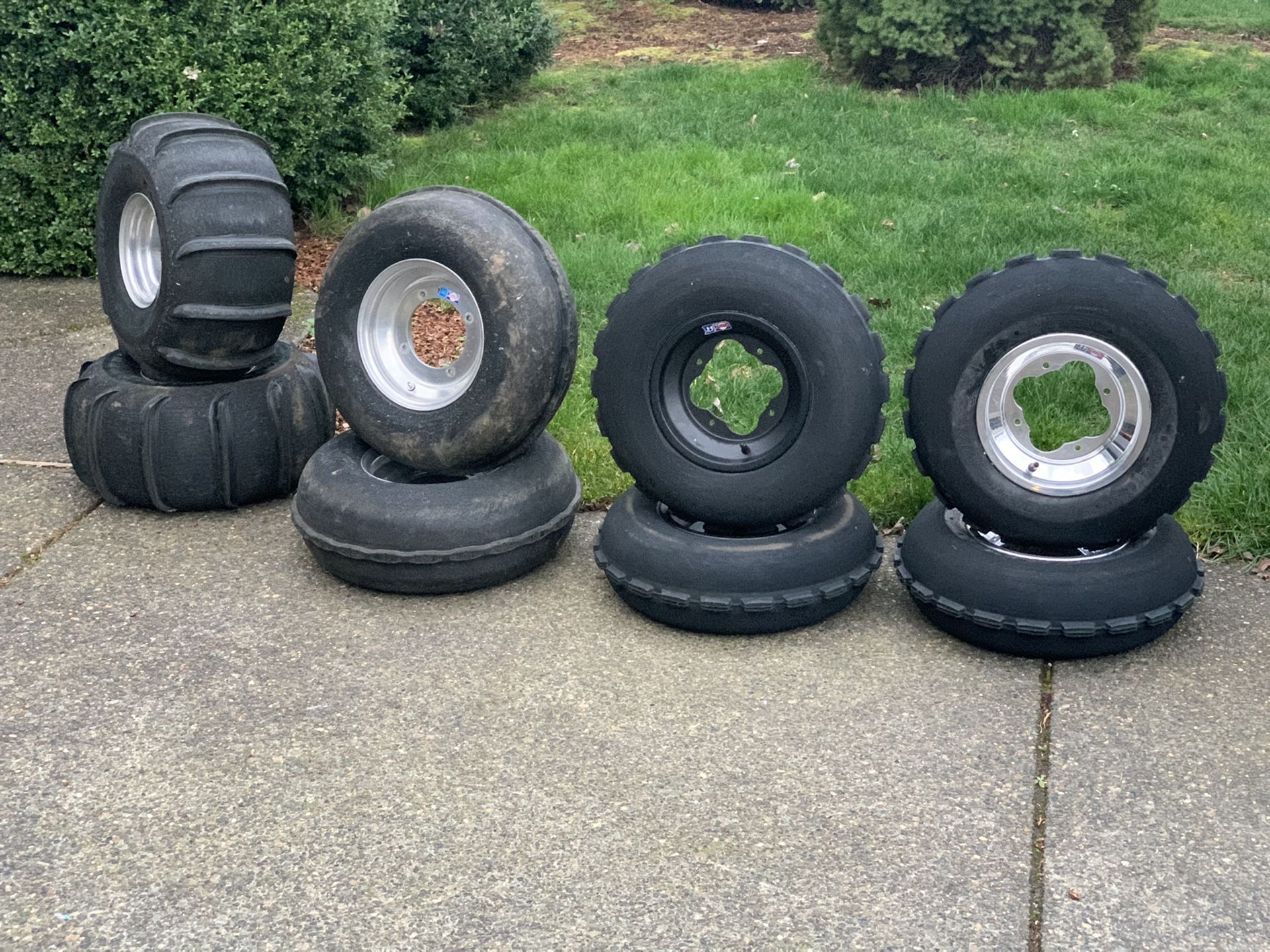 SKAT TRAK EXTREMES SAND TIRES PADDLE TIRES ATV TIRES WHEELS YAMAHA