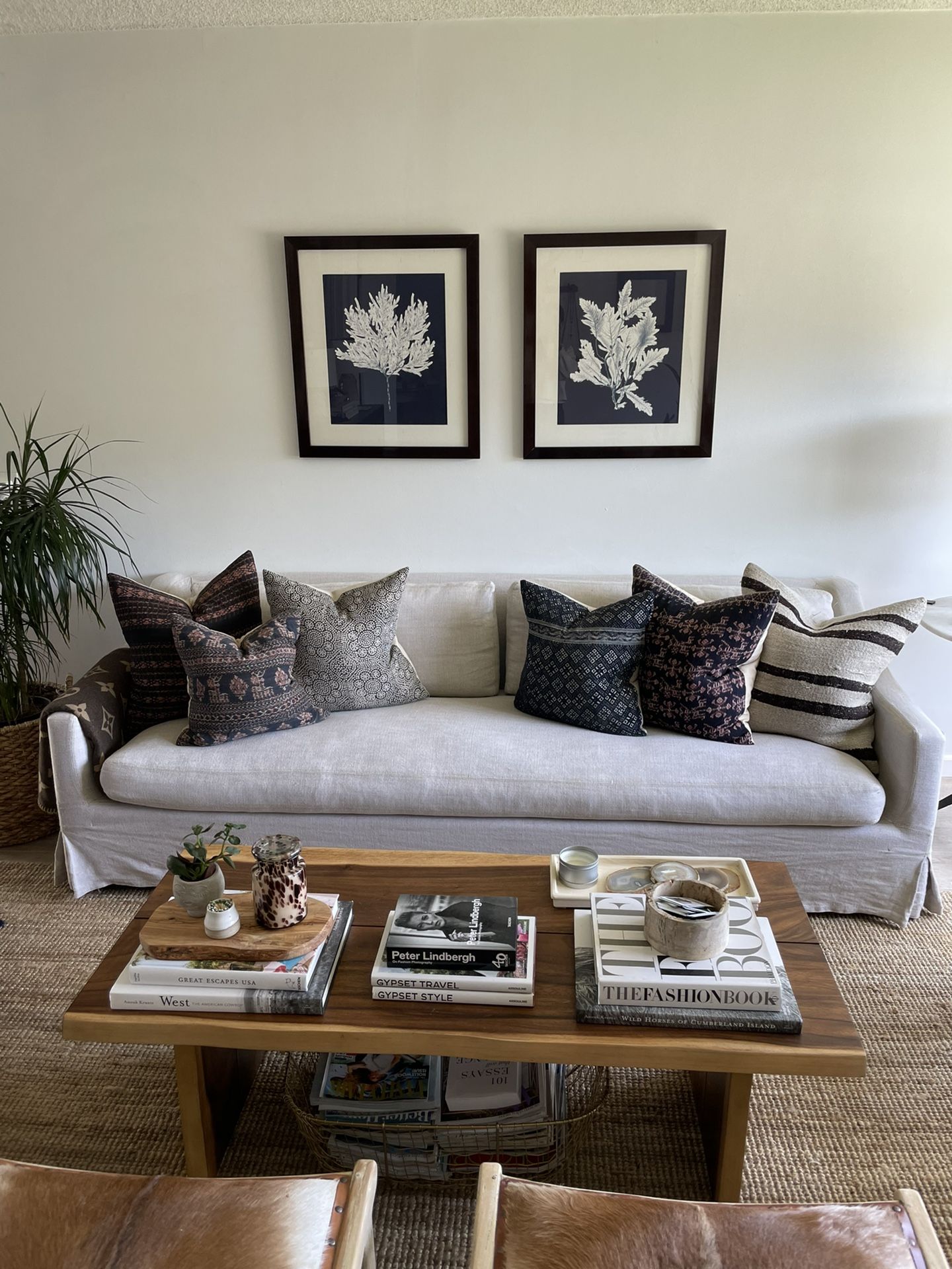 RESTORATION HARDWARE CLASSIC SLOPE ARM SLIPCOVERED SOFA