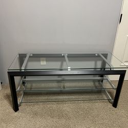 TV Stand Sturdy Metal And Glass 