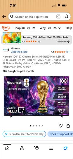 Hisense 100 inch TV