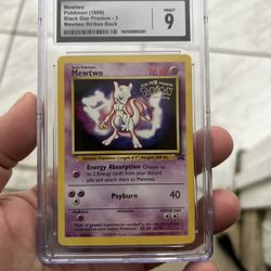 🔥 1999 Pokémon Black Star Promo #3 – Mewtwo Strikes Back 🔥 CGC 9 Mint – Kids WB Pokémon: The First Movie Promo