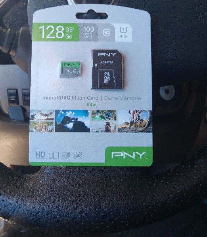 128GB MicroSDXC Flash Card Elite By PNY