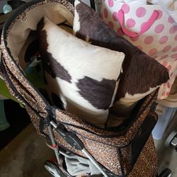 Dog Stroller Animal print 3 Wheels 