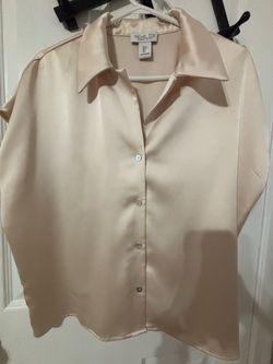 Rachel Zoe Satin Button-Down Blouse