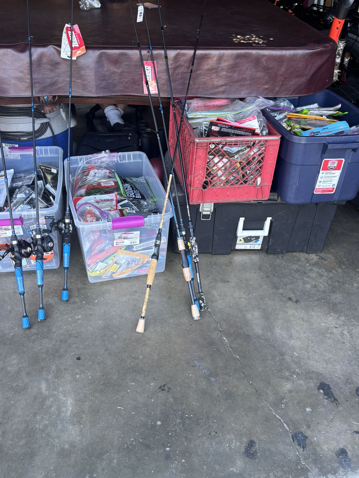 Tons Of Boxes Of Fishing Baits And Lures And Fishing Pull As Well