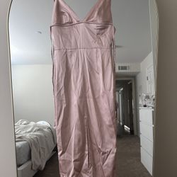 Oh Polly Corset Midi Dress In Blush 