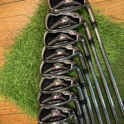 TaylorMade Burner Irons 5-SW + Lob Wedge / 9 Clubs Total / Reg Flex / Steel Shafts / Golf Pride Grips 