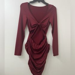 Small Sexy Burgundy Dress Mini