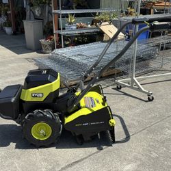 Gently Used Ryobi 40V HP Brushless 18 in. Battery Powered Rear Tine Tiller (Tool Only)