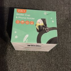 Stroller Cup Holder with Phone Holder, Baby's Feeding Bottle Holder,Bike Cup Holder, Upgraded Universal Cup Holder, 2-in-1 Cup Phone Holder for Stroll