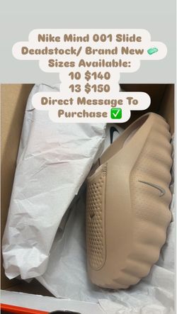 Nike Mind 001 Slide Rattan Multiple Sizes 100% Authentic