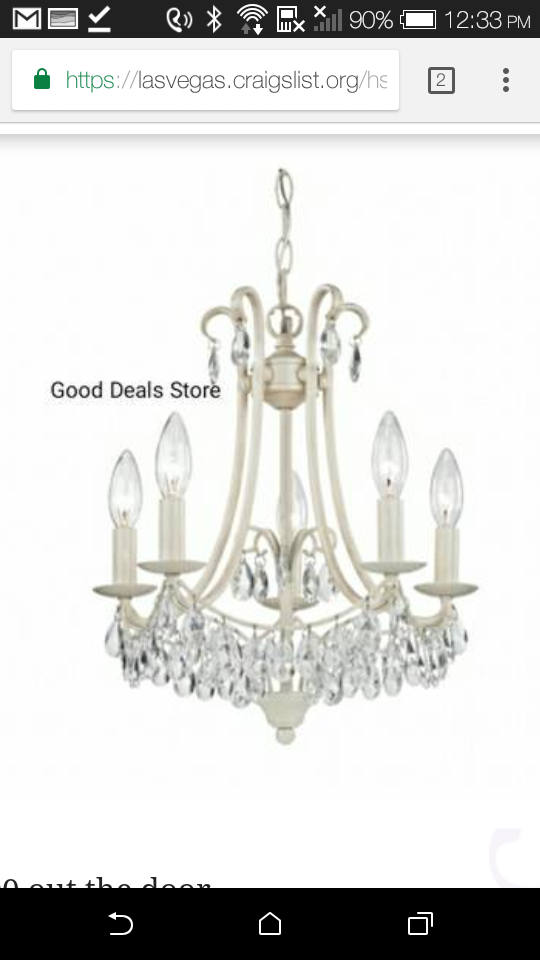 Chandelier Antique Cream