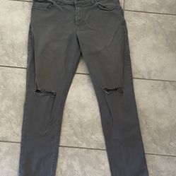 ASOS Gray Distressed Skinny Jeans 