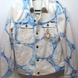 Dolce & Gabbana White Cotton Logo Embroidery Denim Jacket & Jeans Skinny Pan