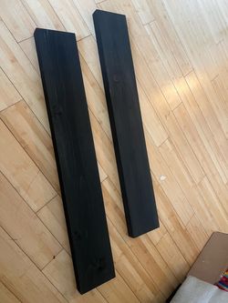 NEW Imperative Decor Black Wood Floating Shelves – Set of 2
