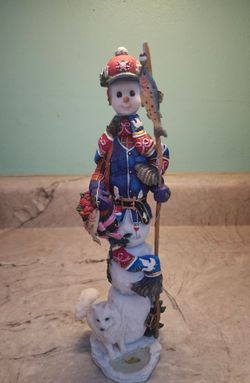 Lenox Winter Catch Snowman Figurine 2004