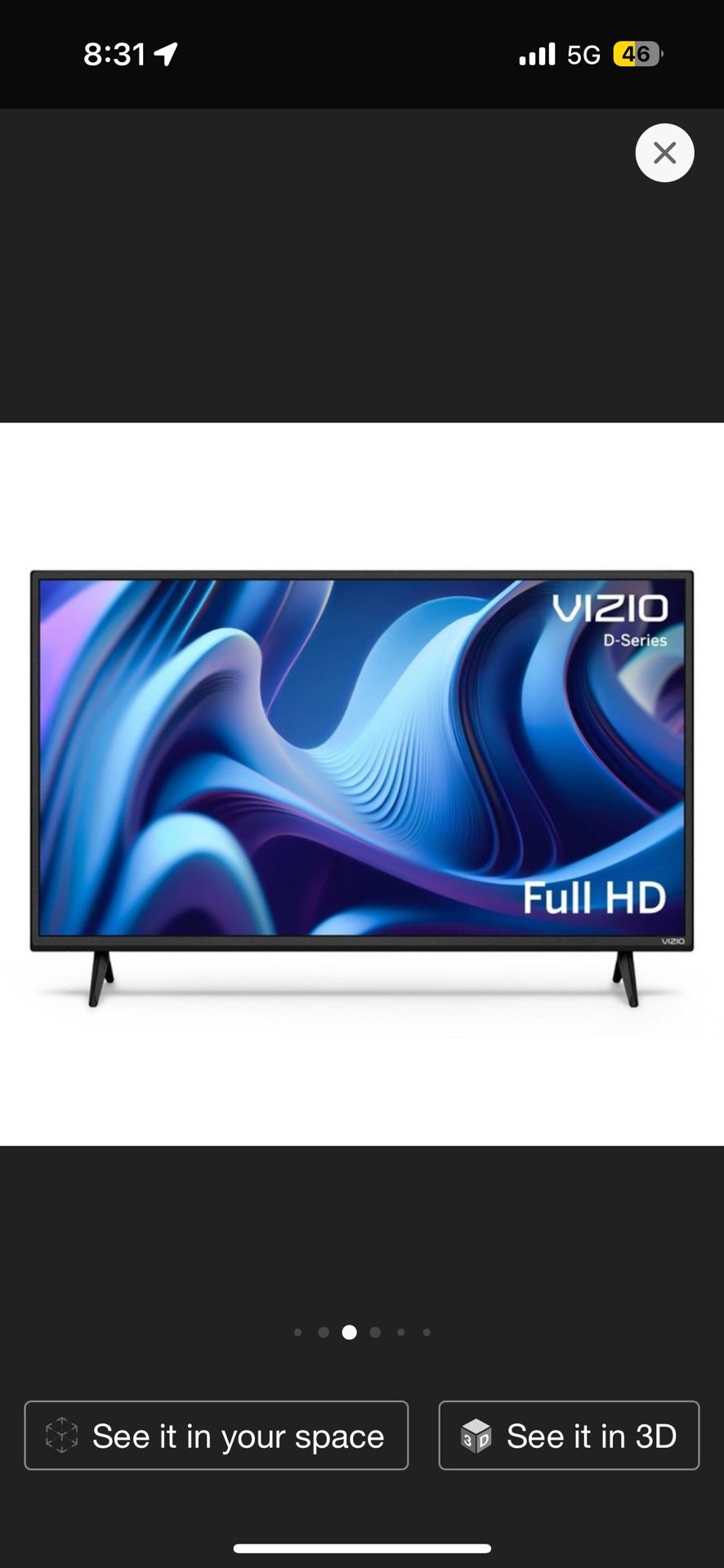 Vizio D Series 40” Smart Tv