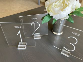 Wedding/Event table numbers 1-8