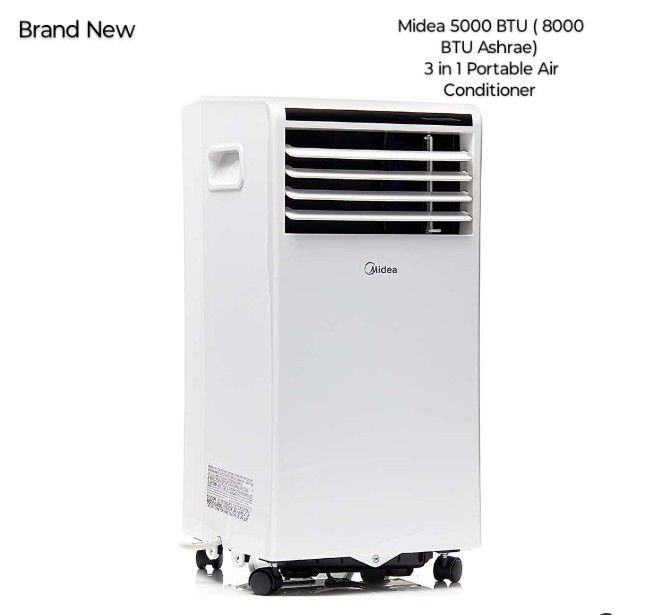 Brand New Midea  5000 Btu ( 8000 Btu Ashrae) 3 In 1 Portable Air Conditioner 