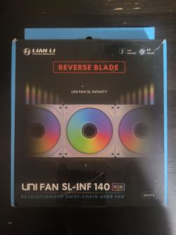 Lian Li UNI Fan SL-Infinity 140mm Reverse Blade Case Fan.