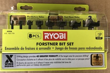 Ryobi 8 Piece Forster Bit Set