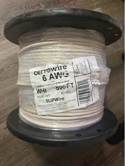 White 6 AWG Wire